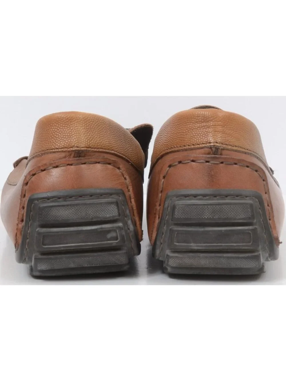 Bacco Bucci Men's 12 Brown Leather Italian Driving Slip-On Loafer Preppy Vacay